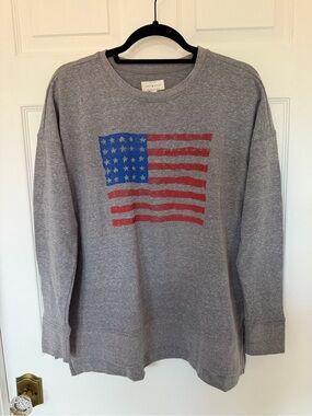 Lucky Brand Pullover American Flag Sweater